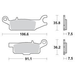 MOTO-MASTER KLOCKI HAMULCOWE KH443 SINTER METAL OEM: 11 (SINTERPRO RACING) YAMAHA: YFM 700 GRIZZLY PRZÓD-LEWY
