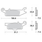 MOTO-MASTER KLOCKI HAMULCOWE KH443 SINTER METAL OEM: 11 (SINTERPRO RACING) YAMAHA: YFM 700 GRIZZLY PRZÓD-LEWY MOTO-MASTER KLOCKI HAMULCOWE KH443 SINTER METAL OEM: 11 (SINTERPRO RACING) YAMAHA: YFM 700 GRIZZLY PRZÓD-LEWY