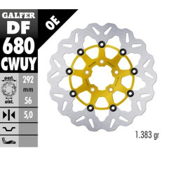 GALFER TARCZA HAMULCOWA PRZÓD HARLEY-DAVIDSON (292X56X5) (WAVE) PŁYWAJĄCA KOLOR ZŁOTY (PATRZ OPIS)