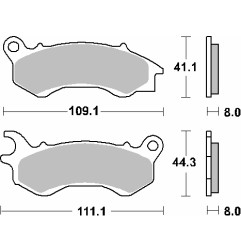 SBS KLOCKI HAMULCOWE KH603 STREET STANDART CERAMIC KOLOR CZARNY PASUJE DO: HONDA NSC/PCX/SCV, PEUGOET DJANGO PRZÓD