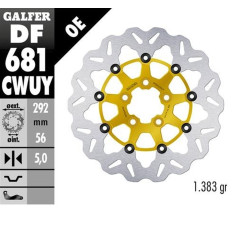 GALFER TARCZA HAMULCOWA PRZÓD / TYŁ HARLEY-DAVIDSON (292X56X5) (WAVE) PŁYWAJĄCA KOLOR ZŁOTY