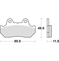TRW ZF KLOCKI HAMULCOWE KH69/3 SINTER STREET HONDA CBR 600 / XL 600 V 87-90, CX 650 / TURBO 83-85