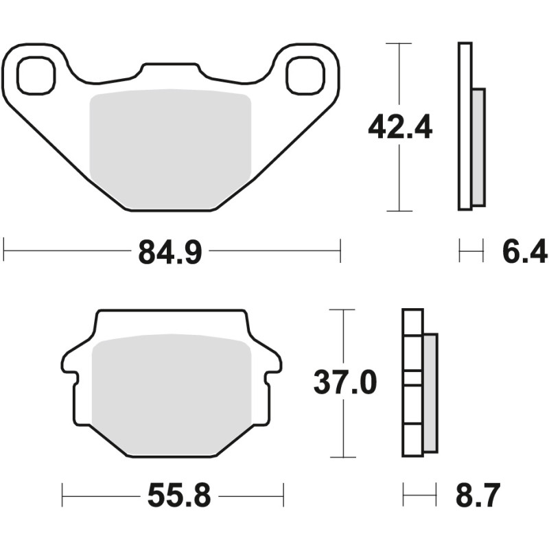 TRW ZF KLOCKI HAMULCOWE KH67/2 ORGANIC APRILIA PEGASO 125 90-91, KYMCO JIVE 50 04-06, LONCIN CONQUEROR 200 05-, TYŁ TRW ZF KLOCKI HAMULCOWE KH67/2 ORGANIC APRILIA PEGASO 125 90-91, KYMCO JIVE 50 04-06, LONCIN CONQUEROR 200 05-, TYŁ