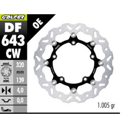 GALFER TARCZA HAMULCOWA PRZÓD KOVE 800X PRO '23-'25 (WAVE FLOATING) (320X139X4MM)