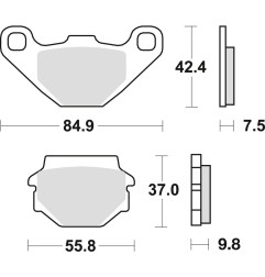TRW ZF KLOCKI HAMULCOWE KH67 ORGANIC APRILIA PEGASO 650 91-00, KAWASAKI KLR 250 84-05, GPZ 500 88-04, KLE 500 91-07