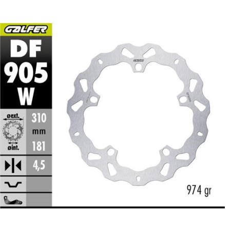 GALFER TARCZA HAMULCOWA PRZÓD BMW R 1300GS ADVENTURE '23-'25 (WAVE DISC) (310X181X4.5MM)