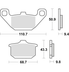 TRW ZF KLOCKI HAMULCOWE KH85 ORGANIC KAWASAKI EN 500 90-03, GPZ 600 85-90, VN 750 86-95, GTR 1000 86-93, ZR 1100 96-97