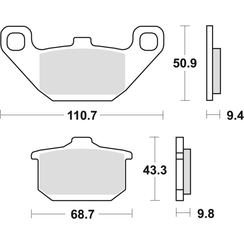 TRW ZF KLOCKI HAMULCOWE KH85 ORGANIC KAWASAKI EN 500 90-03, GPZ 600 85-90, VN 750 86-95, GTR 1000 86-93, ZR 1100 96-97