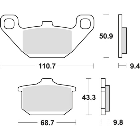 TRW ZF KLOCKI HAMULCOWE KH85 ORGANIC KAWASAKI EN 500 90-03, GPZ 600 85-90, VN 750 86-95, GTR 1000 86-93, ZR 1100 96-97