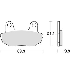 TRW ZF KLOCKI HAMULCOWE KH90 ORGANIC HONDA CB 450 84-85, VT 750 83-86, PRZÓD (PROMOCJA)