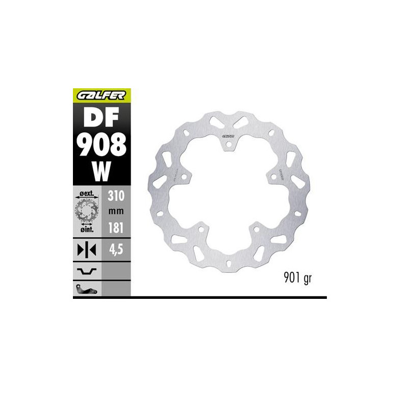 GALFER TARCZA HAMULCOWA TYŁ BMW R 1300GS ADVENTURE '23-'25 (WAVE DISC) (310X181X4.5MM) GALFER TARCZA HAMULCOWA TYŁ BMW R 1300GS ADVENTURE '23-'25 (WAVE DISC) (310X181X4.5MM)