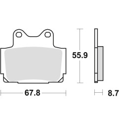TRW ZF KLOCKI HAMULCOWE KH104 ORGANIC YAMAHA TZR 125 88-92, FZS 600 98-03, SRX 600 86-95, XJ 600 / DIVERSION 92-03