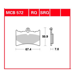 TRW ZF KLOCKI HAMULCOWE KH126 ORGANIC APRILIA AF 125 89-92, RS 125 95-06, GILERA NORDWEST 600 91-93