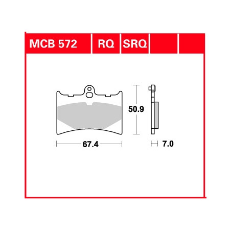 TRW ZF KLOCKI HAMULCOWE KH126 ORGANIC APRILIA AF 125 89-92, RS 125 95-06, GILERA NORDWEST 600 91-93
