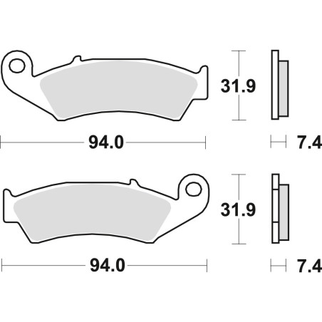 TRW ZF KLOCKI HAMULCOWE KH125 SPIEK METALICZNY SINTER OFFROAD HONDA CR 125 / 250 87-94, NX / XR 250 88-95, CR 500 87-94