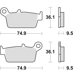 TRW ZF KLOCKI HAMULCOWE KH131 ORGANIC HONDA CRF 230 08-10, XR 250 88-97, XR 600 91-99, YAMAHA WR 125 98-07, TYŁ
