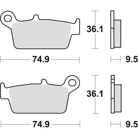 TRW ZF KLOCKI HAMULCOWE KH131 SINTER OFFROAD HONDA CRF 230 08-10, XR 250 88-97, XR 600 91-99, YAMAHA WR 125 98-07, TYŁ