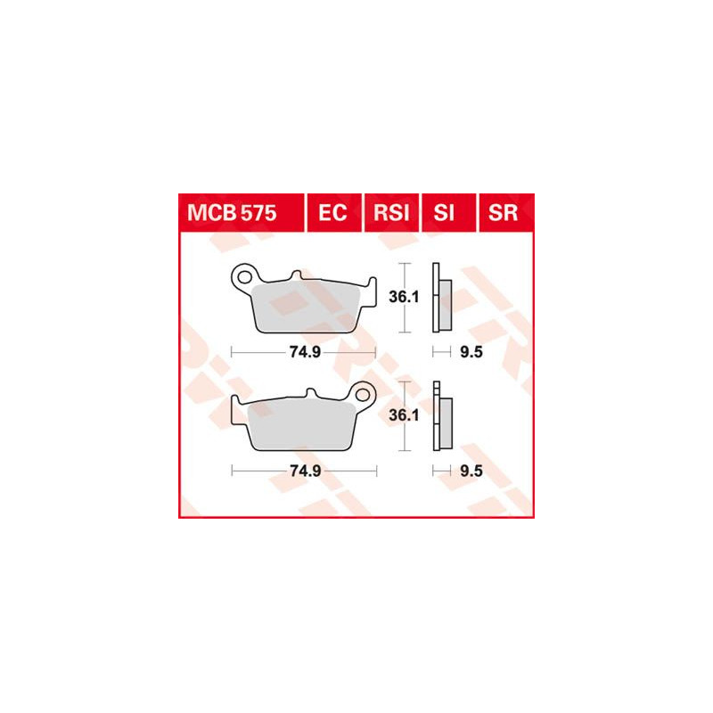TRW ZF KLOCKI HAMULCOWE KH131 SINTER OFFROAD HONDA CRF 230 08-10, XR 250 88-97, XR 600 91-99, YAMAHA WR 125 98-07, TYŁ TRW ZF KLOCKI HAMULCOWE KH131 SINTER OFFROAD HONDA CRF 230 08-10, XR 250 88-97, XR 600 91-99, YAMAHA WR 125 98-07, TYŁ