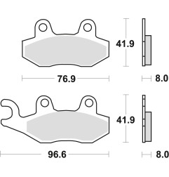 TRW ZF KLOCKI HAMULCOWE KH135 KH214 ORGANIC APRILIA SX 125 18-, HONDA NSR 150 02-, KAWASAKI KLX 125 10-13, KDX 250 90-94