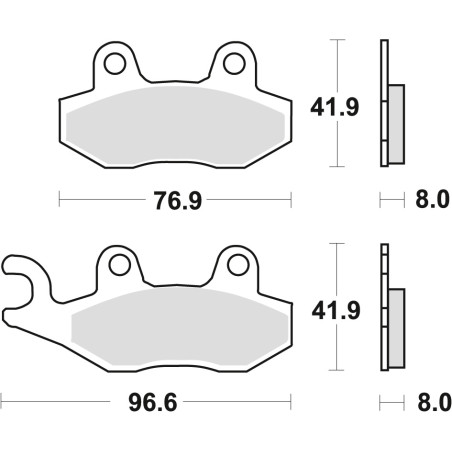 TRW ZF KLOCKI HAMULCOWE KH135 KH214 ORGANIC APRILIA SX 125 18-, HONDA NSR 150 02-, KAWASAKI KLX 125 10-13, KDX 250 90-94