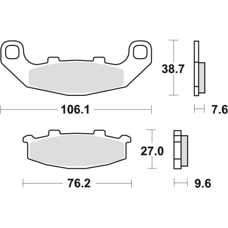 TRW ZF KLOCKI HAMULCOWE KH141 ORGANIC KAWASAKI GPZ 500 94-04, ZR 550 91-95, SUZUKI RGV 250 91-92, GSX 1100 G 94-95