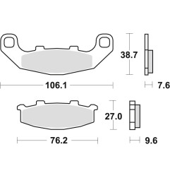 TRW ZF KLOCKI HAMULCOWE KH141 SINTER STREET KAWASAKI GPZ 500 94-04, ZR 550 91-95, SUZUKI RGV 250 91-92, GSX 1100G 94-95