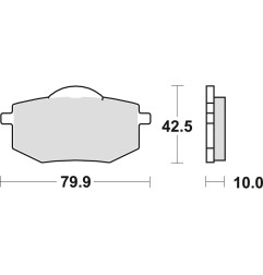 TRW ZF KLOCKI HAMULCOWE KH136 ORGANIC YAMAHA XV 535 VIRAGO 88-94, PRZÓD