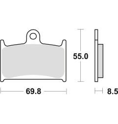 TRW ZF KLOCKI HAMULCOWE KH145 KH236 ORGANIC SUZUKI GSXR 750 88-93, GSXR 1100 89-92, TRIUMPH DAYTONA 955 96-06