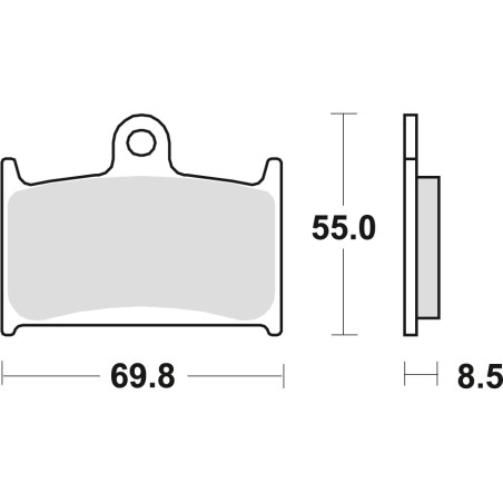 TRW ZF KLOCKI HAMULCOWE KH145 KH236 ORGANIC SUZUKI GSXR 750 88-93, GSXR 1100 89-92, TRIUMPH DAYTONA 955 96-06