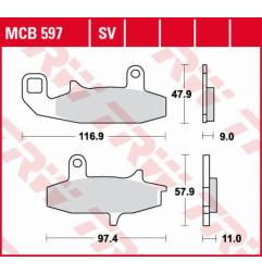 TRW ZF KLOCKI HAMULCOWE KH147 ORGANIC SUZUKI DR 650 90-96, DR 750 88-89, DR 800 88-91, PRZÓD (PROMOCJA)