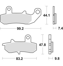 TRW ZF KLOCKI HAMULCOWE KH157 SINTER STREET SUZUKI RG V250 93-95 DR 600 / 650 89-96 DR 750 89, DR 800 90-91, TYŁ