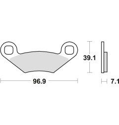 TRW ZF KLOCKI HAMULCOWE KH159 ORGANIC POLARIS OUTLAW 450 08-10, SPORTSMAN 500 '08-, SPORTSMAN 600 / 700 02-06