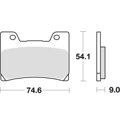 TRW ZF KLOCKI HAMULCOWE KH160 SINTER STREET YAMAHA FZR 600 90-95, TDM 850 96-01, FZR 1000 89-90, V-MAX 1200 96-02, PRZÓD