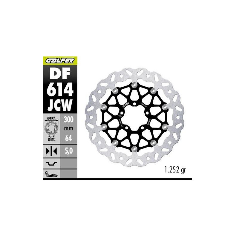 GALFER TARCZA HAMULCOWA PRZÓD KTM 990 DUKE '24- (WAVE FLOATING) (300X64X5MM) GALFER TARCZA HAMULCOWA PRZÓD KTM 990 DUKE '24- (WAVE FLOATING) (300X64X5MM)