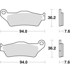 TRW ZF KLOCKI HAMULCOWE KH181 SINTER OFFROAD BMW R 1200 HP2 04-10 R-NINE T '13-, K 1300 GT 09-15, KTM EXC 525 03-07