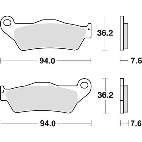 TRW ZF KLOCKI HAMULCOWE KH181 SINTER OFFROAD BMW R 1200 HP2 04-10 R-NINE T '13-, K 1300 GT 09-15, KTM EXC 525 03-07
