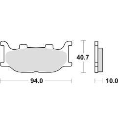TRW ZF KLOCKI HAMULCOWE KH199 ORGANIC YAMAHA XV / XVS VIRAGO 125 97-04, FZ6 04-10, XJ6 09-16, MT-03 06-14