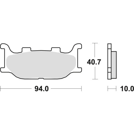 TRW ZF KLOCKI HAMULCOWE KH199 ORGANIC YAMAHA XV / XVS VIRAGO 125 97-04, FZ6 04-10, XJ6 09-16, MT-03 06-14