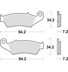 TRW ZF KLOCKI HAMULCOWE KH185 KH389 ORGANIC HONDA XL 125 03-08, XR 400 96-03, XLV 650 TRANSALP 97-13