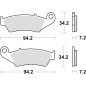 TRW ZF KLOCKI HAMULCOWE KH185 KH389 ORGANIC HONDA XL 125 03-08, XR 400 96-03, XLV 650 TRANSALP 97-13