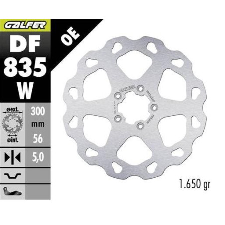 GALFER TARCZA HAMULCOWA PRZÓD HARLEY-DAVIDSON (300X56X5) (W FIXED)
