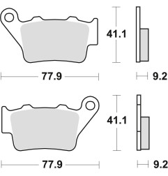TRW ZF KLOCKI HAMULCOWE KH208 ORGANIC APRILIA PEGASO 650 01-10, ETV 1200 CAPONORD 13-17, HONDA NX 650 DOMINATOR 95-01