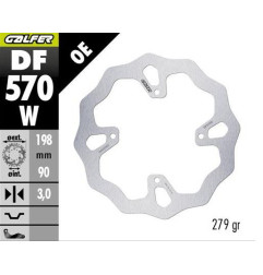 GALFER TARCZA HAMULCOWA PRZÓD KTM SX 65 '25-; HUSQVARNA TC 65 '25-; GAS GAS MC 65 '25- (198X90X3MM) WAVE