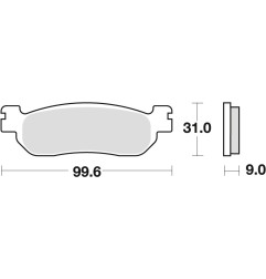 TRW ZF KLOCKI HAMULCOWE KH275 ORGANIC YAMAHA TW 125 99-08 TW 200 91-15 R6 99-02, PRZÓD/TYŁ