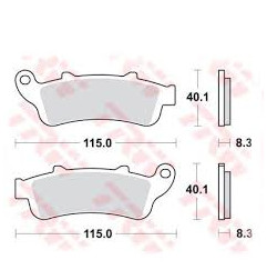 TRW ZF KLOCKI HAMULCOWE KH261 KH281 ORGANIC HONDA NT 650 V 02-05, VFR 800 98-05, XL 1000 V 99-03 STX 1300 02-08