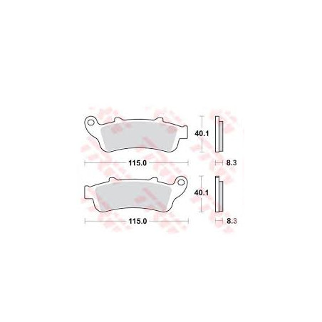 TRW ZF KLOCKI HAMULCOWE KH261 KH281 ORGANIC HONDA NT 650 V 02-05, VFR 800 98-05, XL 1000 V 99-03 STX 1300 02-08