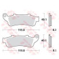 TRW ZF KLOCKI HAMULCOWE KH261 KH281 SINTER STREET HONDA NT 650 V 02-05, VFR 800 98-05, XL 1000 V 99-03 STX 1300 02-08