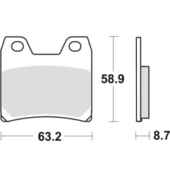 TRW ZF KLOCKI HAMULCOWE KH348 SINTER STREET YAMAHA FZS 1000 FAZER 01-05, XJR 1300 02-16, TYŁ (PROMOCJA)