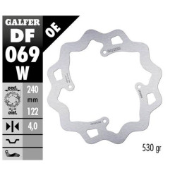 GALFER TARCZA HAMULCOWA TYŁ HONDA CR 125R/250R '95-'07, CR 500 '95-'00, CRF 250R/450R '02- WAVE (240X122X4MM)