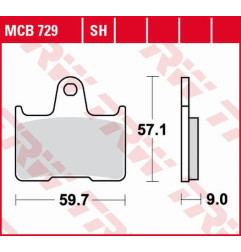 TRW ZF KLOCKI HAMULCOWE KH254 ORGANIC SUZUKI GSXR 600 04-05, GSF 650 05-06, GSXR 750 04-05, GSX 1400 01-07, TYŁ